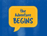 The Adventure Begins sign
