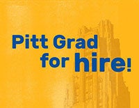 Pitt Grad for hire sign